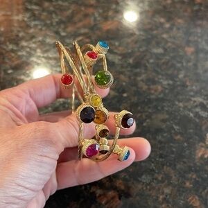 6 jeweled bangle cuffs